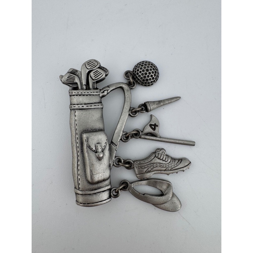 JJ Jonette Pewter‎ Golf Bag Brooch